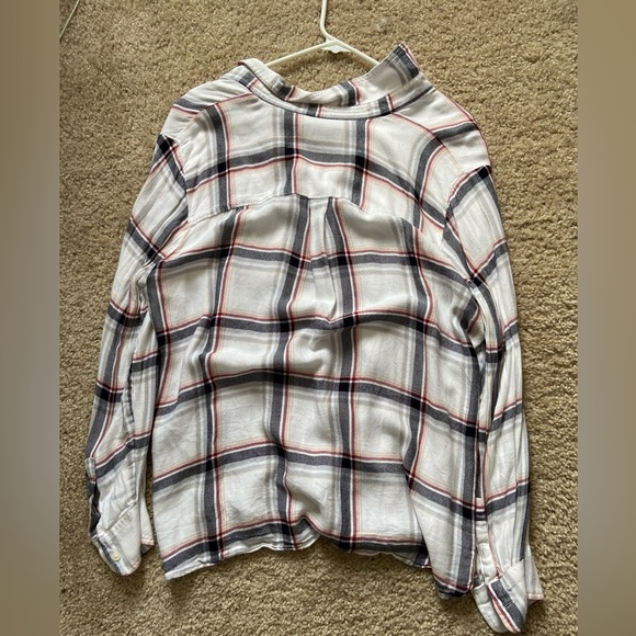 Plaid White and Pink Button Up Banana Republic - Picture 3 of 4